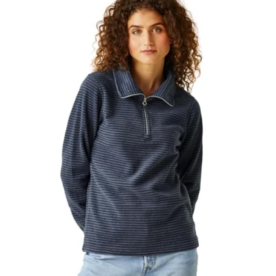 Image of Regatta Womens Solenne 1/2 Zip Outdoor Fleece Pullover Navy Silver 14