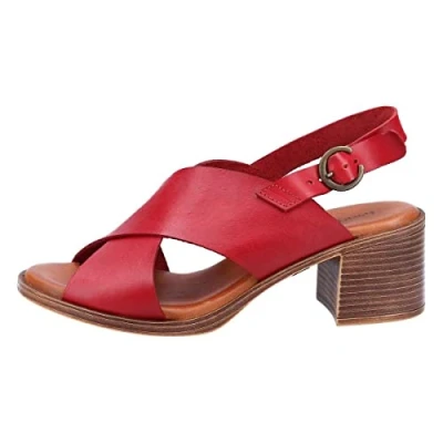 Image of Hush Puppies Women&#039;s Gabrielle Heeled Sandal, Red, 7 UK