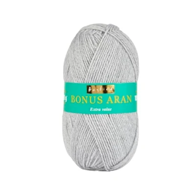 Image of Hayfield Bonus Aran Yarn, Light Grey Mix (814), 100g