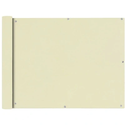Image of vidaXL Balcony Screen Oxford Fabric 90x600 cm Cream