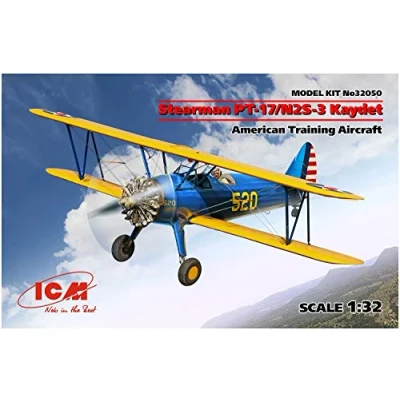 Image of ICM ICM32050 1:32 Stearman PT 17/N2S 3 Kaydet, Multicolour, 0 x