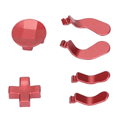 Image of ciciglow Metal D Pads and Paddles, Replacement Paddles Stainless Steel Controller Accessories Apply for Xbox One Elite Series 2(red)