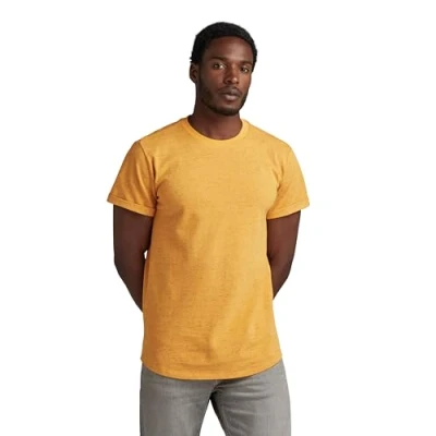 Image of G STAR RAW Men&#039;s Lash R T Shirt, Multicolor (golden nugget htr D16396 D565 G425), XS