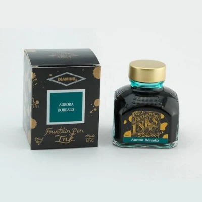 Image of Diamine Fountain Pen Ink 80ml Aurora Borealis