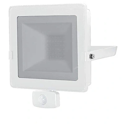 Image of Luceco LED Eco Slimline Floodlight with PIR Sensor, 30 Watts, White