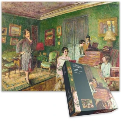Image of Madame André Wormser and Her Children 1000 Piece Jigsaw Puzzle Vuillard Artwork from The National Gallery Collection, Parisian Family Scene, Eco Friendly Packaging, 66 x 50cm