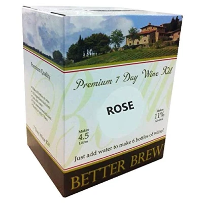 Image of 6 Bottle Wine Kits Better Brew 5L Choose Homebrew Just Add Water (Rose)