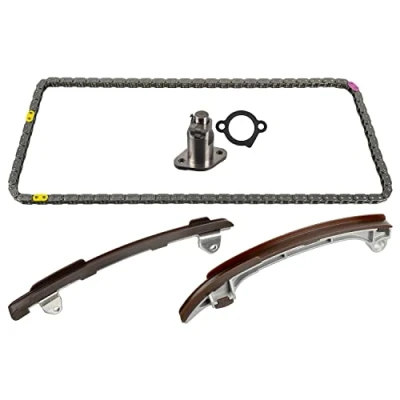 Image of 1350628011, 1350628011S1 Timing chain Kit FEBI BILSTEIN 109406 with slide rails, tensioner Simplex, Closed TOYOTA: Solara II Coupe