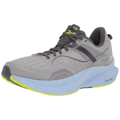 Image of Saucony Womens Tempus Sneaker, Fossil/Ether, 6 Wide
