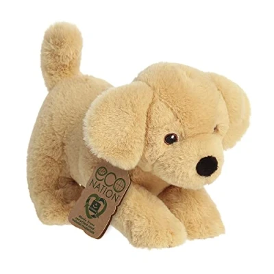 Image of Aurora Animals, 35044, Eco Nation Labrador Dog, 8.5In, Soft Toy, Yellow