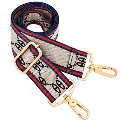 Image of 1.5&quot; Wide Purse Straps Strap Replacement Crossbody Shoulder for Women Adjustable Guitar Jacquard Woven Style
