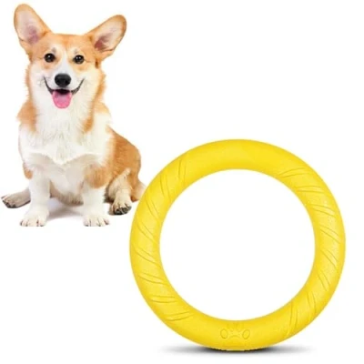 Image of Beatyarmy Dog Flying Ring Toys, Floating Disc ABS Durable Interactive Chew Toys for Training Outdoor Playing Puppy Medium Large Dogs