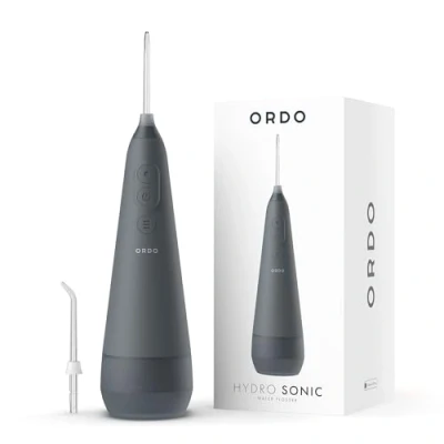 Image of Ordo Water Flossers for Teeth Cordless, IPX7 Waterproof Oral Irrigator, 3 Pressure Settings, Portable, Rechargeable Electric Flosser, Dental Professional Recommended Charcoal Grey