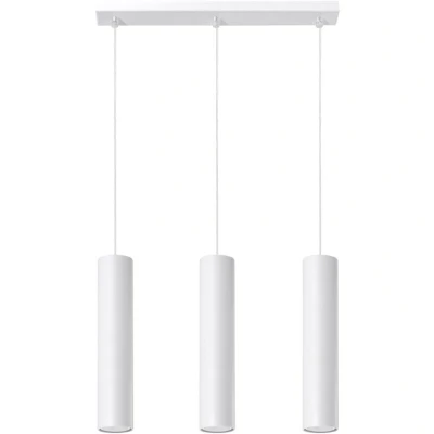 Image of Lagos 3 Light Staight Bar Drop Pendant White, GU10