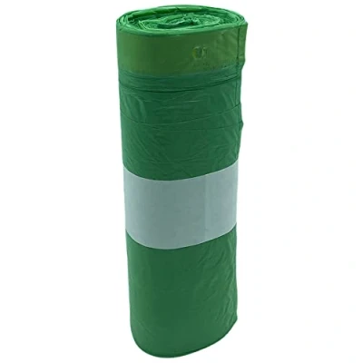 Image of Alfapac Roll of 30 Self Seal Bin Bags 40 Litre Capacity Green