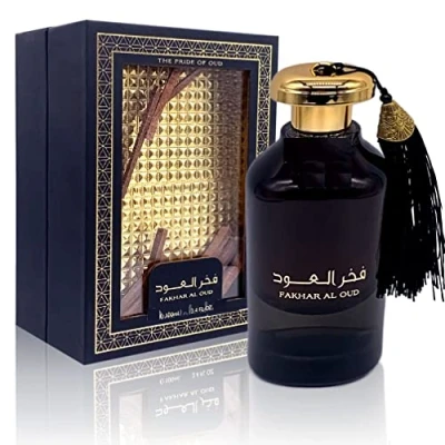 Image of Fakhar Al Oudh;Oud; Edp Perfumes Spray by Ard Zaafaran with Agar wood Sticks Tawakkal