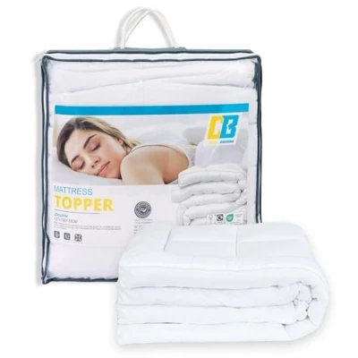 Image of Cozy Bedding Mattress Topper Double Bed (4 Inch/10cm) Thick Quilted Extra Deep Topper, Super Fluffy &amp; Breathable Microfiber with Elasticated Straps