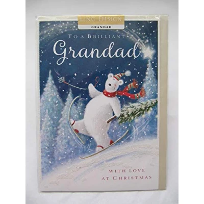 Image of WONDERFUL COLOURFUL TO A BRILLIANT GRANDAD CHRISTMAS GREETING CARD