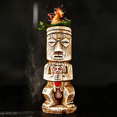 Image of Tiki Mugs Cocktail,Ceramic Hawaiian Party Drinkware Exotic Cocktail Glasses Bar Professional Barware