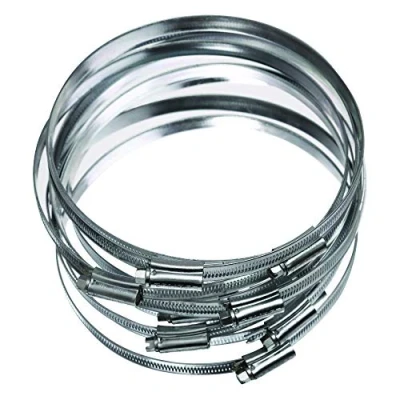 Image of Eclipse Professional Tools ECW1 7 W1 Bag of 10 130 160mm (5 ⅛&quot; 6 ¼&quot;) Mild Steel Worm Gear Hose Clamps