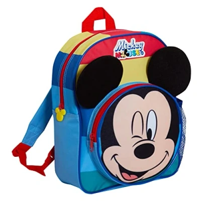 Image of Disney Mickey Mouse Backpack Boys 3D Bag For Kids Travel Nursery School Rucksack