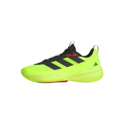 Image of adidas Unisex Front Court Shoes Basketball, Lucid Lemon/core Black/Pure Ruby, 9 UK