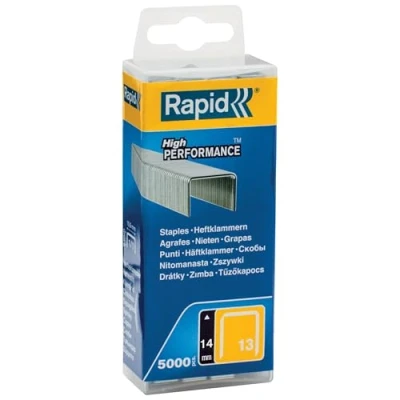 Image of Rapid High Performance Staples for Textiles, Finewire No. 13, Leg Length 6mm, Staple Gun Staples, Galvanised Steel, 5000 Pieces, Boxed (40303079)
