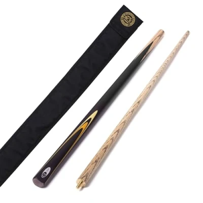 Image of BCE Unisex Protégé Christophe Lambert 2 Piece Soft Snooker/Pool Cue And Case, Black, 57 145cm EU