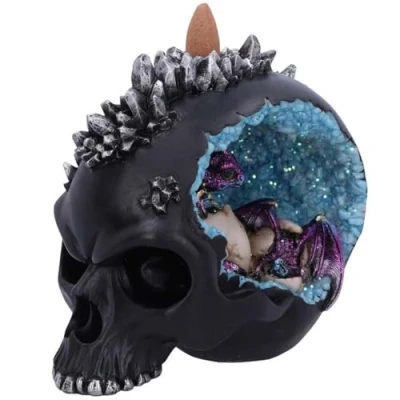 Image of Nemesis Now Crystal Hatchlings Backflow Incense Burner 14cm, Blue