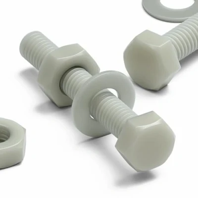 Image of 50 x Glass Filled Reinforced Super Nylon Hex Head, M3 20mm, Plastic Nuts and Bolts, Washers, Hexagon