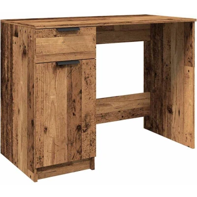 Image of vidaXL Desk Old Wood 100x50x75 cm Engineered