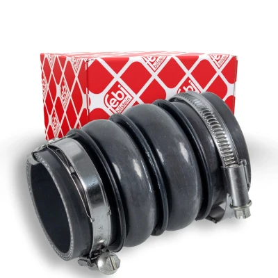 Image of 0382EN, 382EN Turbocharger Hose FEBI BILSTEIN 103723 53mm 46mm with clamps PEUGEOT: Partner II Van, 307 Hatchback, 308 I Hatchback