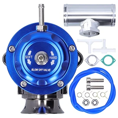 Image of Blow Off Valve, SDD‑BOVGRSBL FPG250, Type‑RS BOV Aluminium Billet Universal Turbo Valve with 2.5in Flange Pipe(Blue)