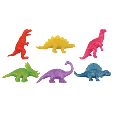 Image of Henbrandt 12 x Dinosaurs Stretchy Stretchies Party Bag Fillers Favours Toys Assorted Colours