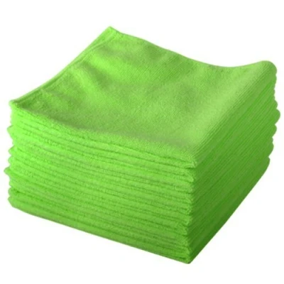 Image of 20 Pack of Green Microfibre Genuine Exel Brand Magic Cleaning Cloths. Chemical Free Cleaning. Anti Bacterial Microfiber Cloths for Amazing Smear Wiping.