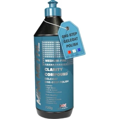 Image of Mink Metal Clarity Compound, Polishing &amp; Cutting for Gelcoat, Plastic, Headlight, Epoxy Resin, Scratch Restorer Swirl Repair, Improved Cut Colour, Marine, Boat, Motorhome, Caravan 720g