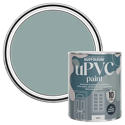 Image of Rust Oleum Blue uPVC Door and Window Paint in Matt Finish Gresham 750ml