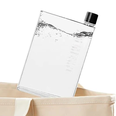 Image of Ditanpu Flat Bottle A5 Memo Paper Water Bottles,Leak Proof Reusable Pad Sports, Camping, Gym, Fitness, Outdoor