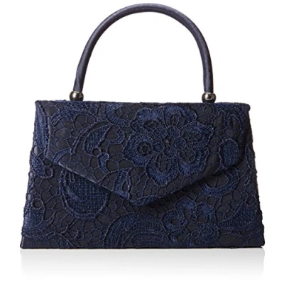 Image of SWANKYSWANS Womens Kendall Lace Smart Elegant Clutch Navy Blue