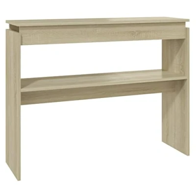 Image of vidaXL Console Table Home Hallway Living Room Furniture Modern Hall Side End Accent Storage Cabinet for Under Mirror Sonoma Oak Chipboard
