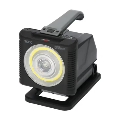 Image of Brennenstuhl Professional Multi Battery LED Portable Work Light HL 3000 (20W, 1140 + 2160lm, IP54, Compatible with 18V Batteries from 11 Different Power Tool Manufacturers, Engineered in Germany)