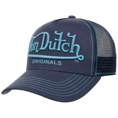 Image of Von Dutch Trucker Riverside Unisex Cap, Size: One Size, Blue