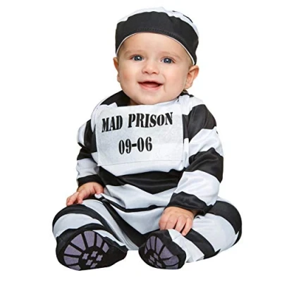 Image of My Other Me 203293 Baby Prisoner Costume, 0 6 Months (203293)