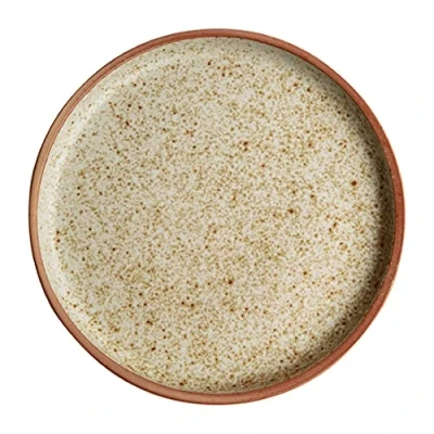Image of Olympia Canvas Flat Round Plate Wheat 180mm (Pack of 6)