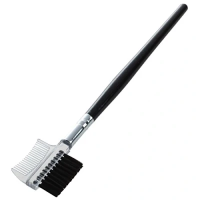 Image of RETYLY Women Double sides Brow Comb Eyebrow Brush Wood Holder Make up Cosmetic Makeup Tool 1pcs Black