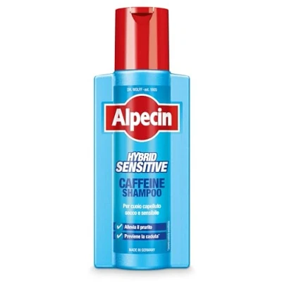 Image of Alpecin Hybrid Coffein shampoo 1 x 250ml Suitable for sensitive or itchy scalp, caffeine That prevents hair loss.