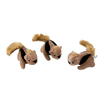 Image of Outward Hound Squeakin&#039; Squirrels Plush Replacement Dog Toys 3 Pack