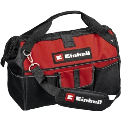 Image of Einhell Tool Bag 45/29 Carry Case For Tools &amp; Accessories, Durable With Reinforced Base, Carrying Strap, Handle, Various Pockets And Compartments Power Storage