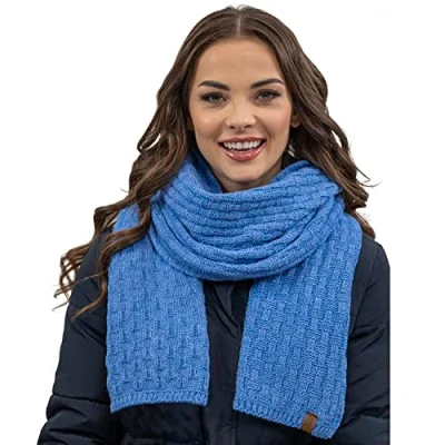 Image of Vivisence Elegant Ladies Winter Scarf Made Of Thick Soft And Warm Fabric For Ultimate Comfort Style Perfect Cold Autumn Days, Jeans,UNI