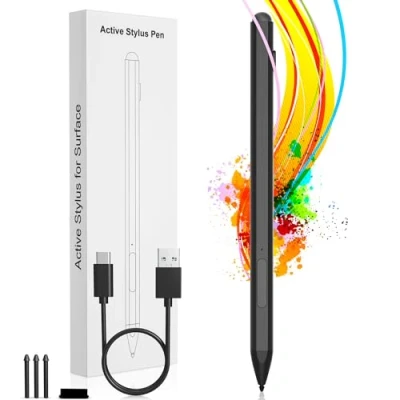 Image of Stylus Pen for Microsoft Surface, 30mins Fast Charging Surface Pro 9/10/11/8/X/7/7 plus/6/5/4/3, Book/Laptop/Go/Studio, Palm Rejection, 4096 Pressure Sensitivity,Magnetic